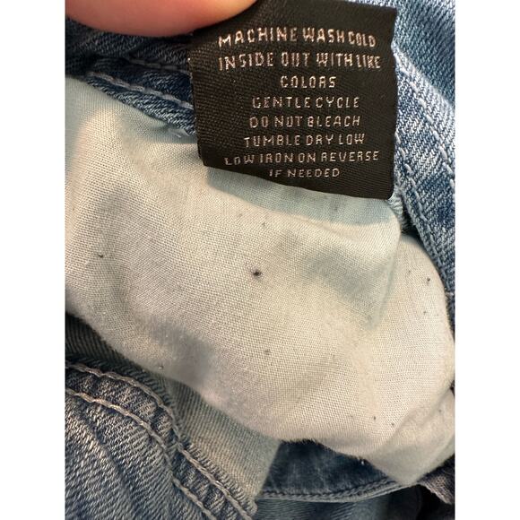 Tinseltown blue distressed denim overalls size M - Picture 5 of 16